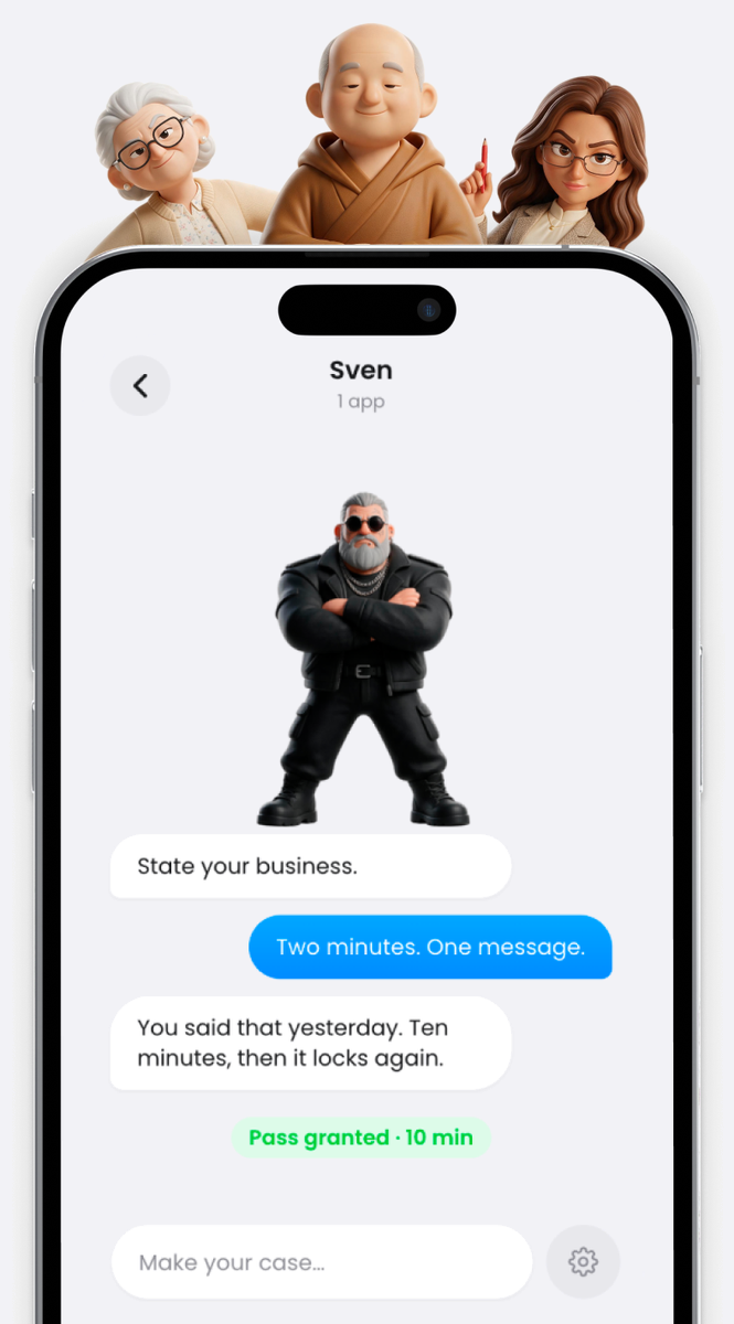 Bernie Bouncer negotiation screen with Sven the bouncer